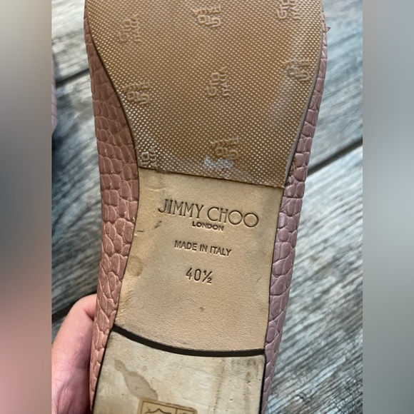 Jimmy Choo London Pink Croc Pointy Toe flats - Size 40.5 - Picture 11 of 13